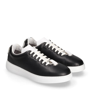 Men's T-Switch sneaker in black calfskin leather