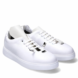 T-Kit Antique White Fabric / Leather-AmbrogioShoes