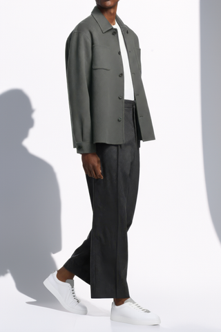 T-Kit Men's Ash Gray Calf-Skin Leather (TKM1029)