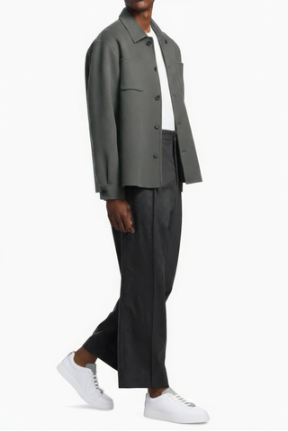 T-Kit Men's Ash Gray Calf-Skin Leather (TKM1029)